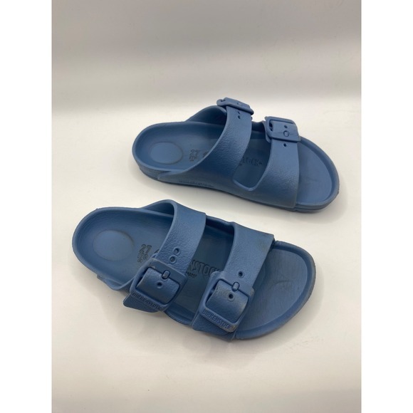 Birkenstock Kids Blue Gizeh Sandals Size 27EU C9US Toddler Slip On (small tear) - Picture 2 of 7